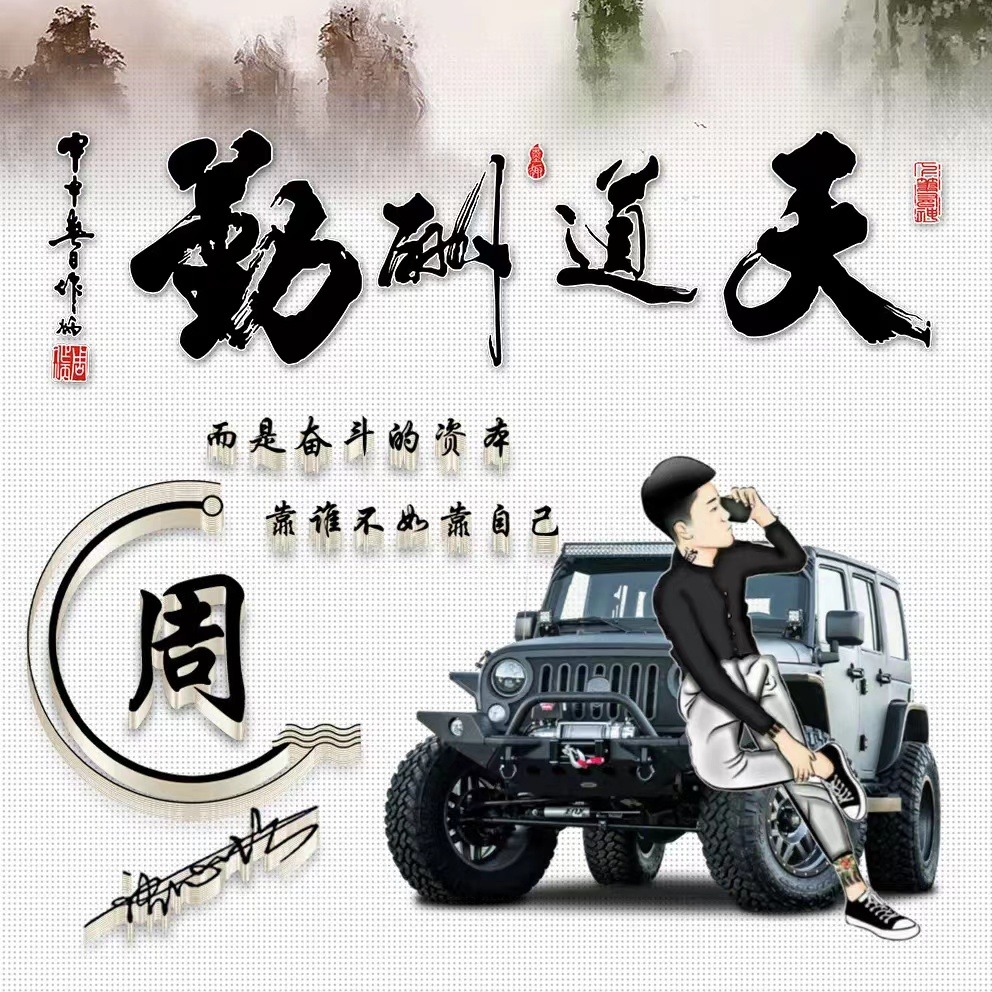 你的微信头像该换新了,天道酬勤姓氏头像,有你的吗?