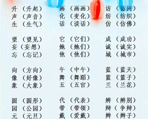 小学语文"辨字组词"大全!太棒了!连语文老师都说应人手一份!