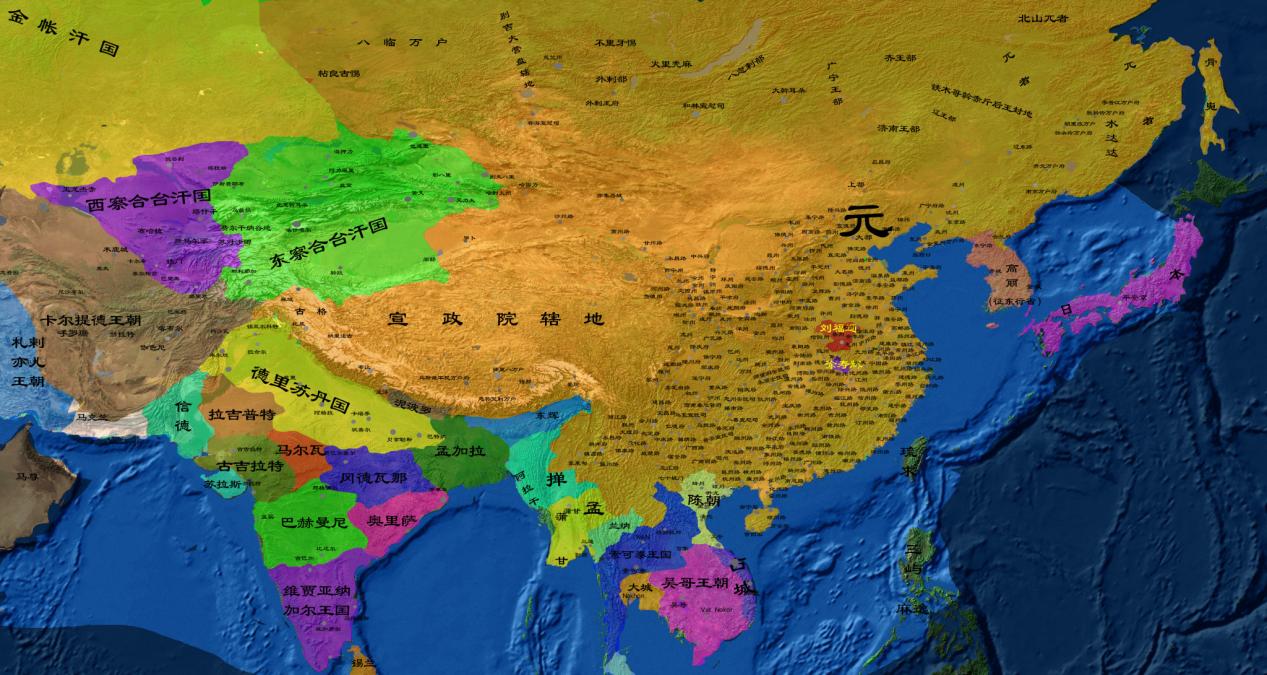 元朝时期,疆域面积版图最大时有多大?包含了现在的哪些国家