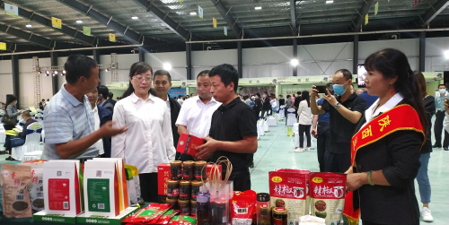 兴平市政府副市长董金玲参观兴平展区