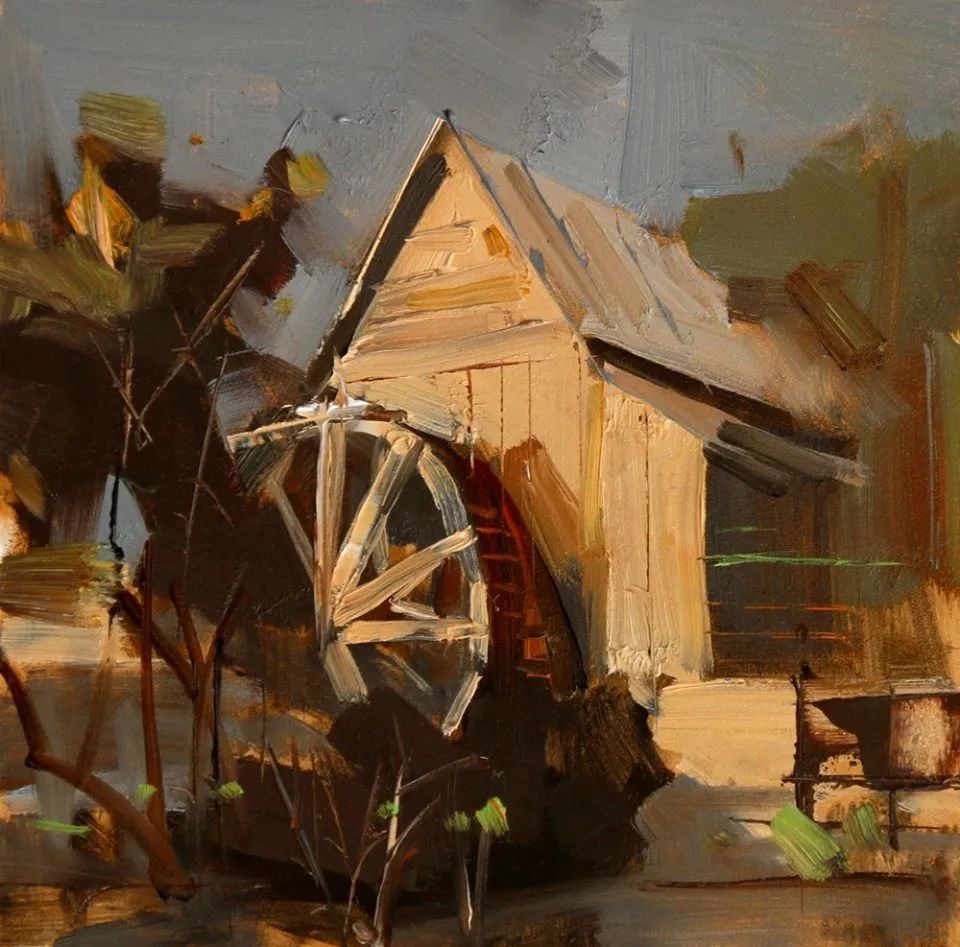 干净利落的笔触,油画中国风景也别有风格02