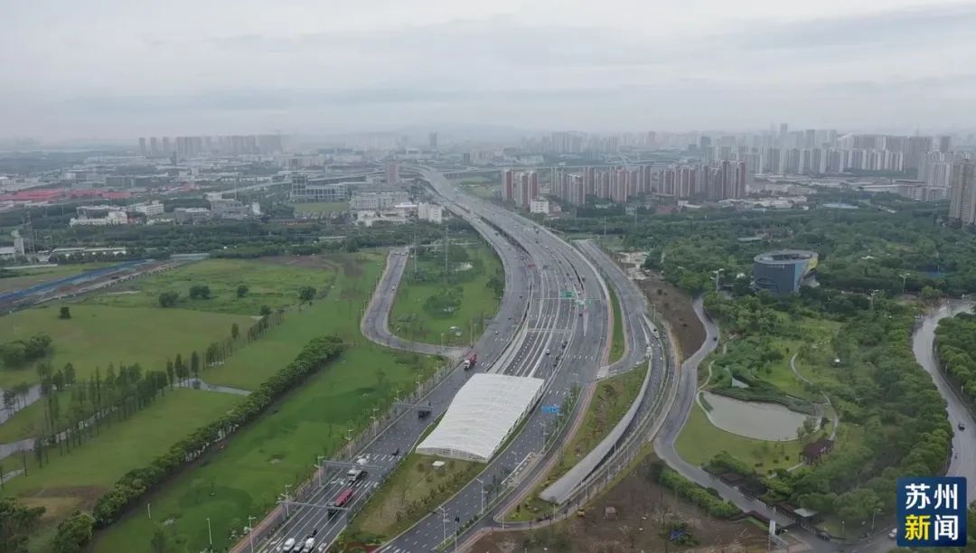 苏州尹山湖隧道正式通车!南湖路快速路东延工程吴中区段全线建成