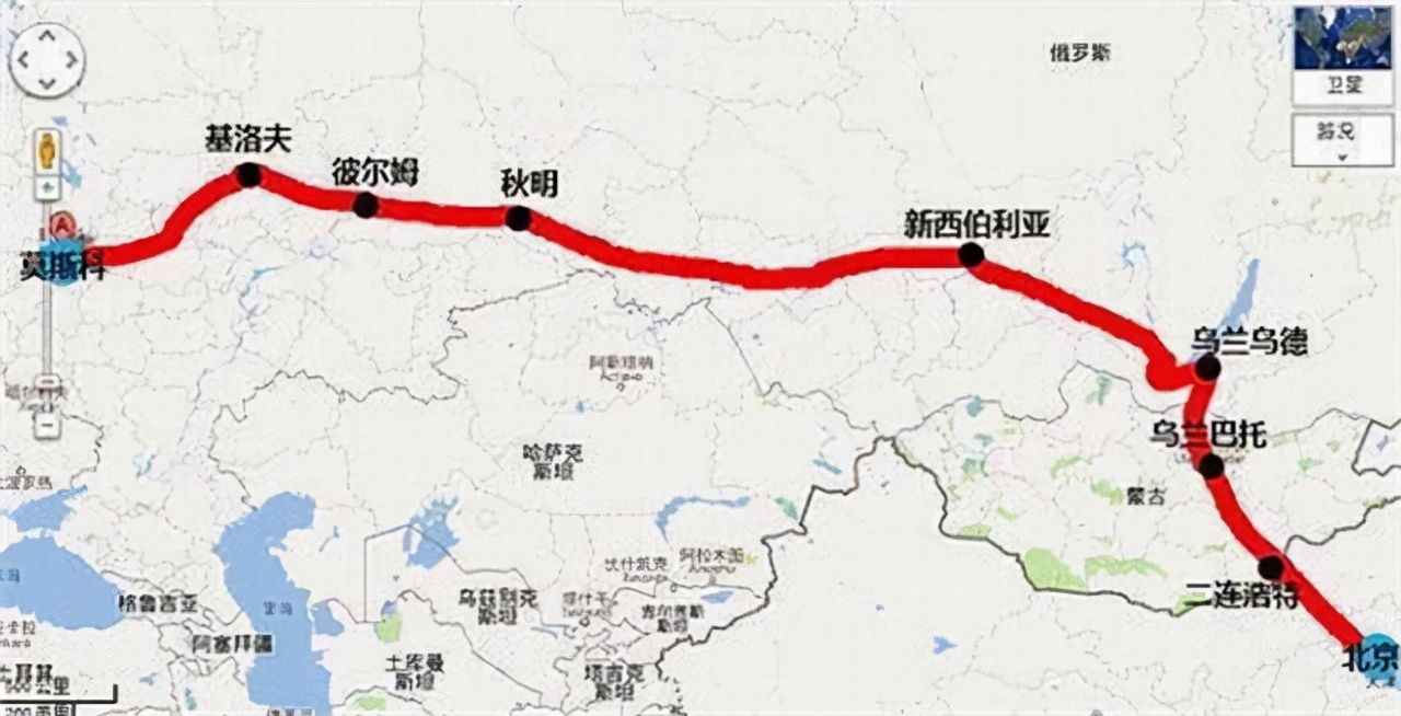 中俄铁路线路地图图片