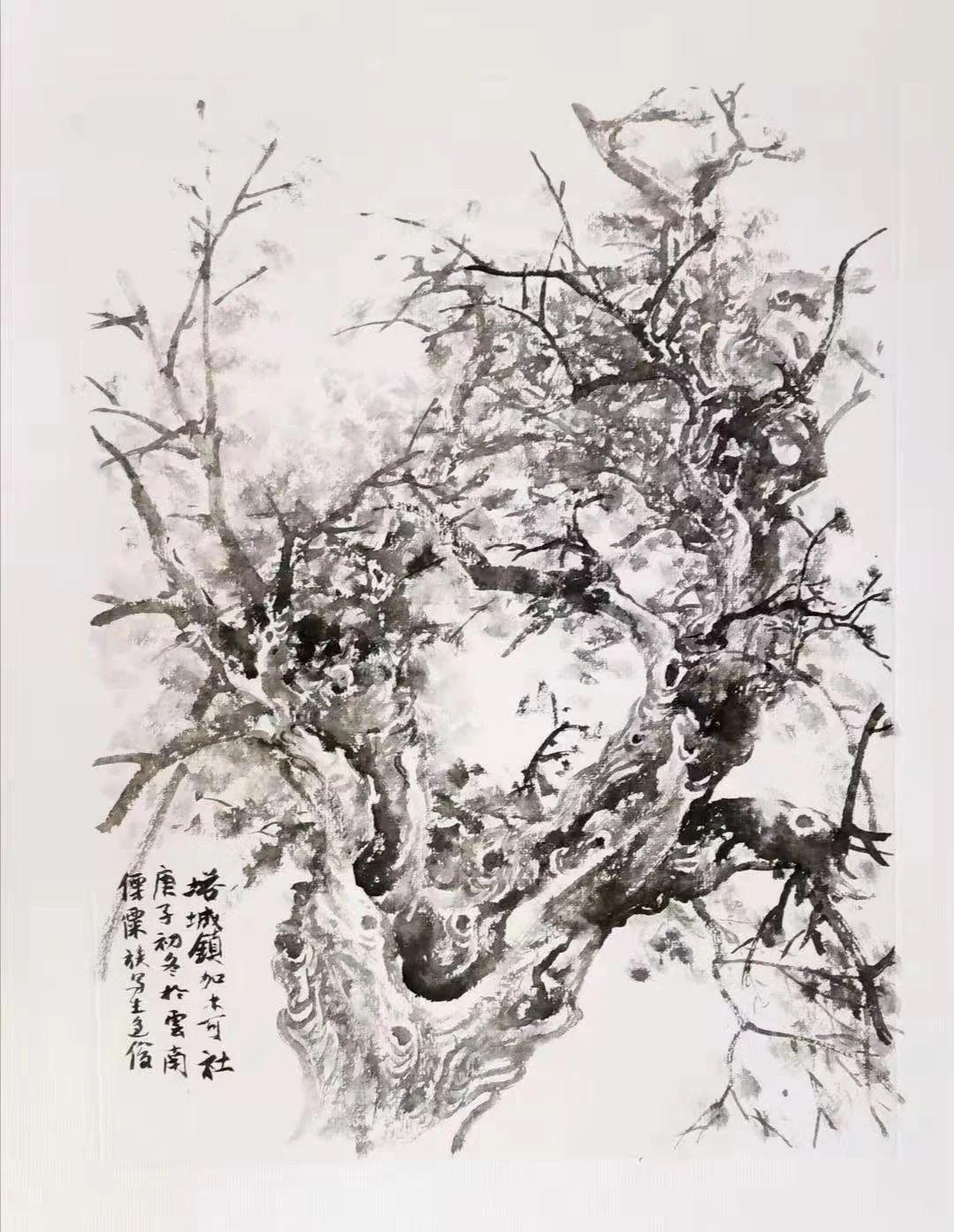 香格里拉,三江并流,梅里雪山写生～周逢俊诗文书画作品展示十四