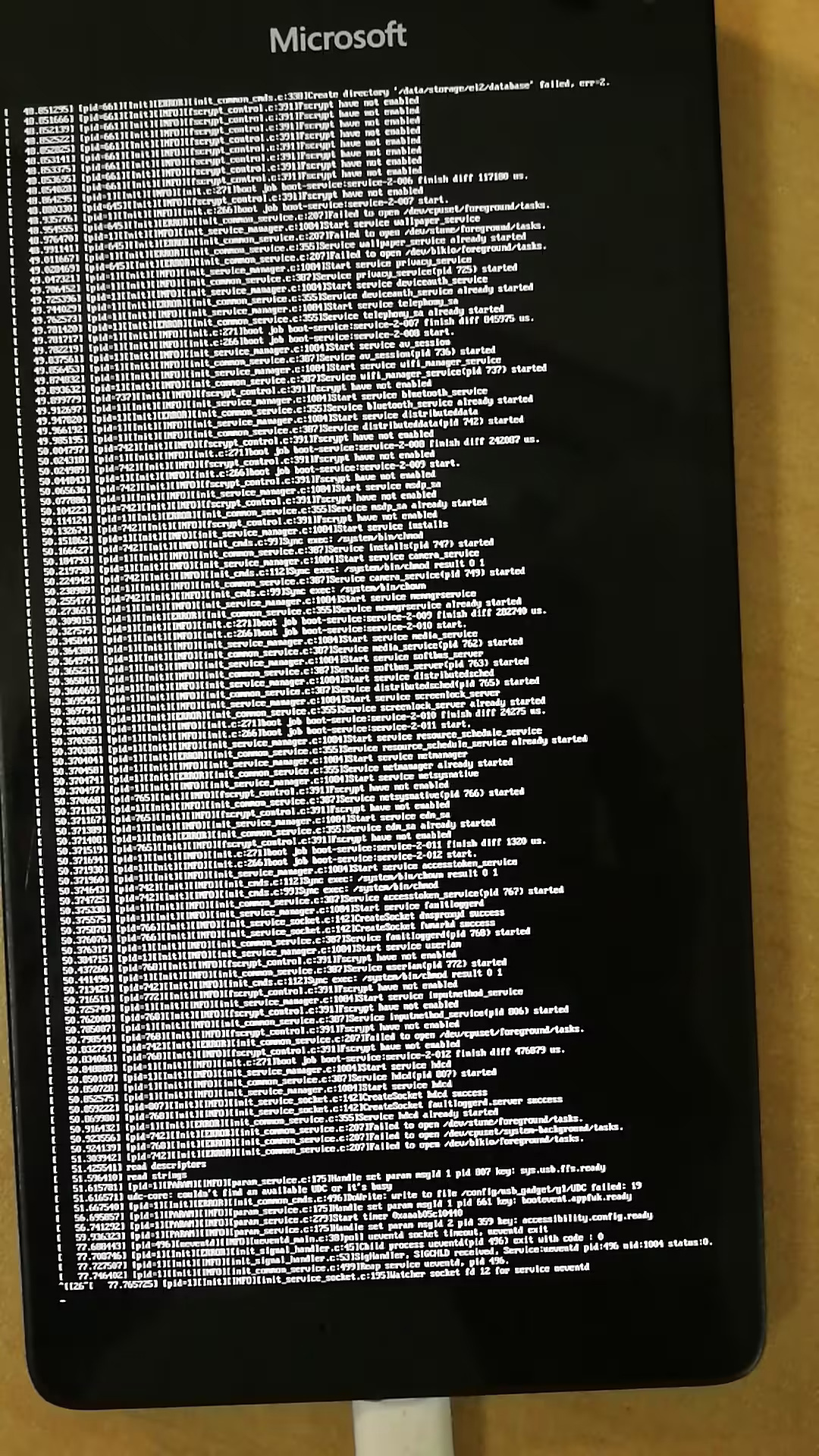 微软 lumia 950 xl 手机成功刷入开源鸿蒙 openharmony 内核