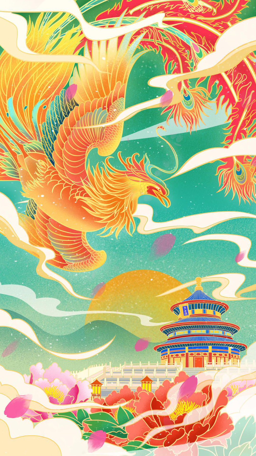超清手机壁纸」百鸟之王·凤凰，据说长得奇怪又很挑食！