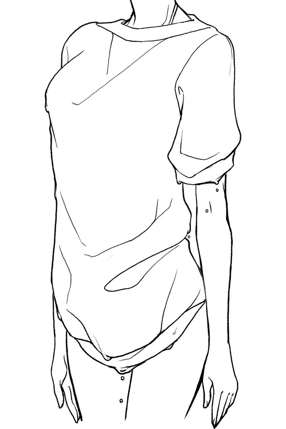 如何画出"性感装扮"?身体的线条,水滴滴落的"湿透明"的表现