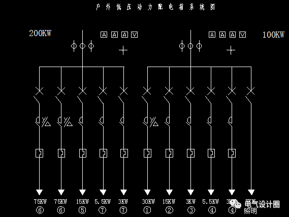 配电系统图字母含义图片