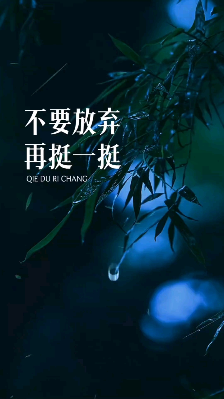 不要放弃再挺一挺:当你实在撑不住的时候,就努力把谢一天过好