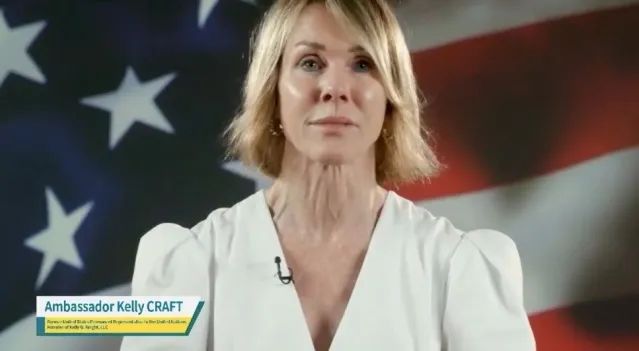 美国驻联合国前代表克拉夫特8月31日以视频的方式出现在台湾地区某
