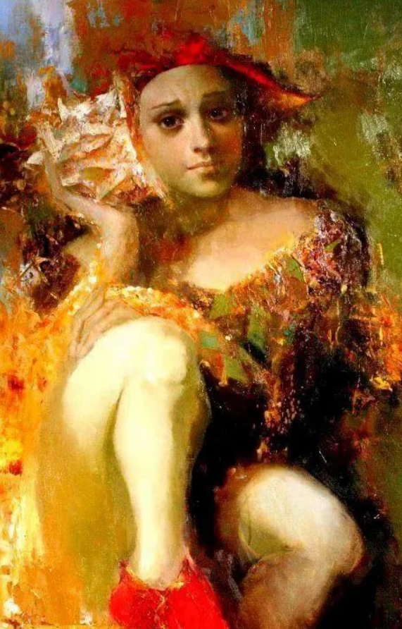 用色大胆,肤色柔美的俄罗斯美女人物油画︱女画家安吉丽卡的作品