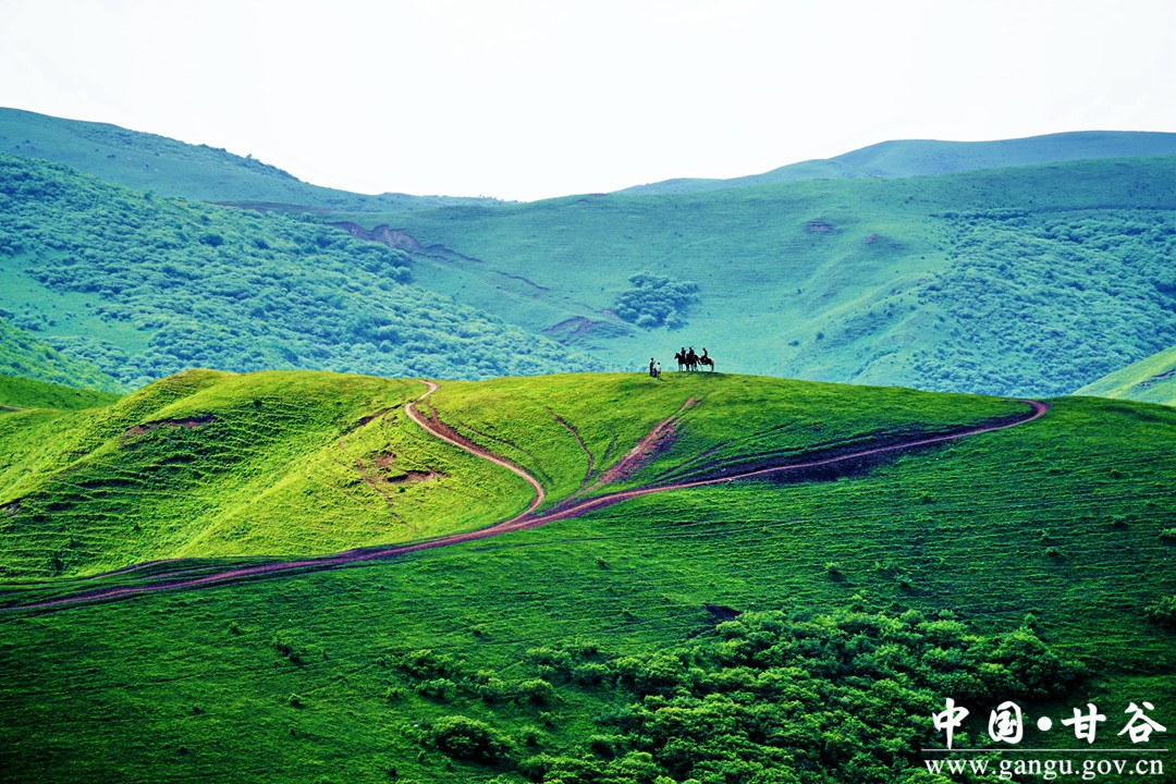 美丽甘谷古坡苍山秀水景色奇