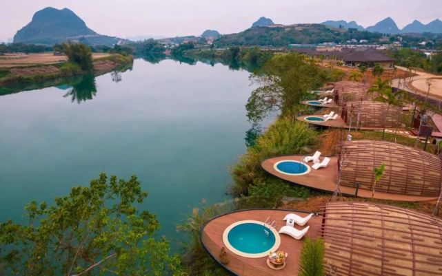 广西崇左在野宿集野白住户外泡池房,不出国置身"小东南亚"