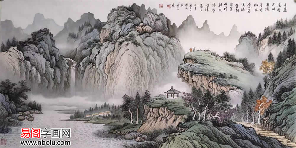著名画家周金山:工笔山水 熠熠生辉