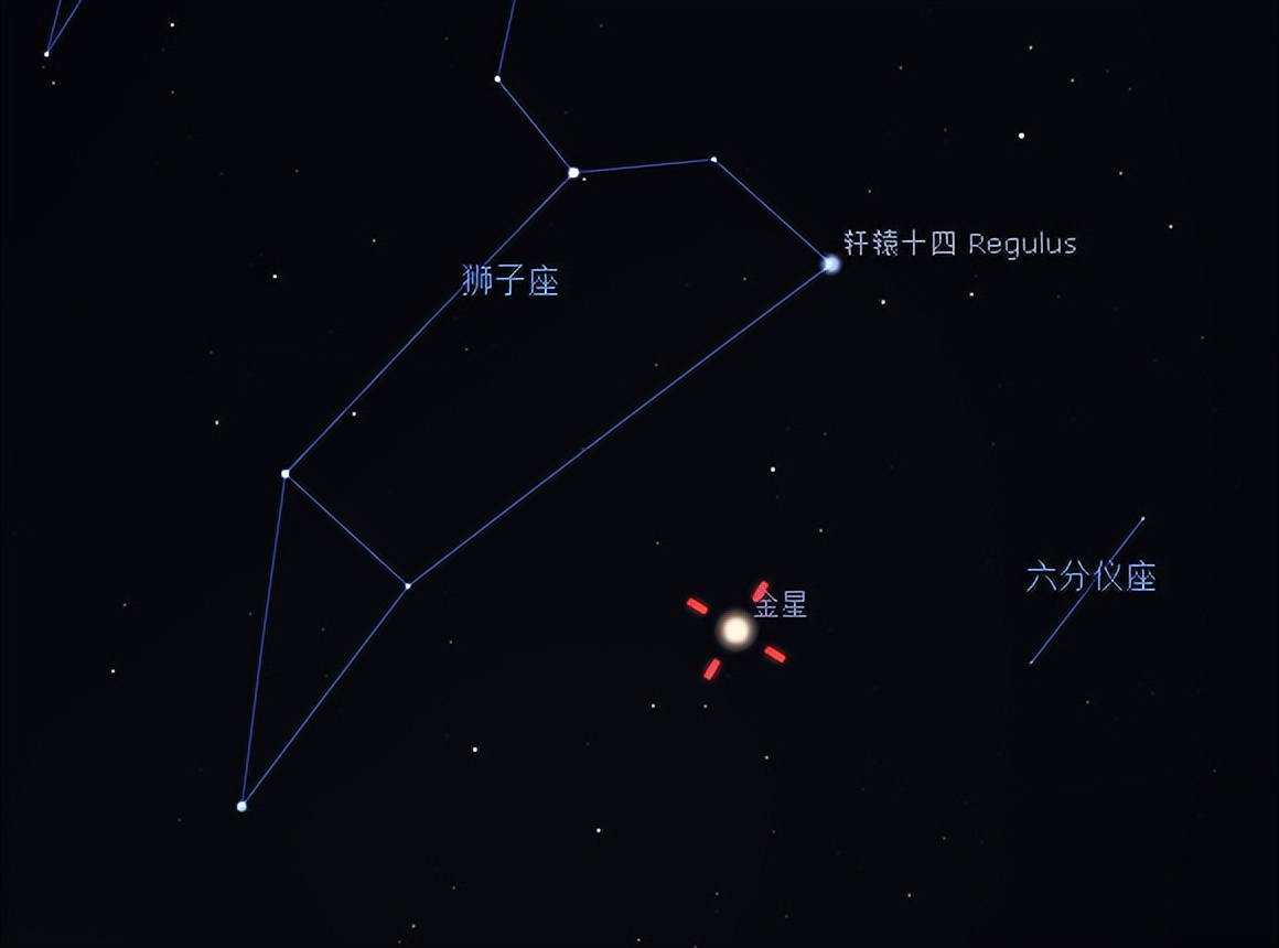 金星夜空位置图片