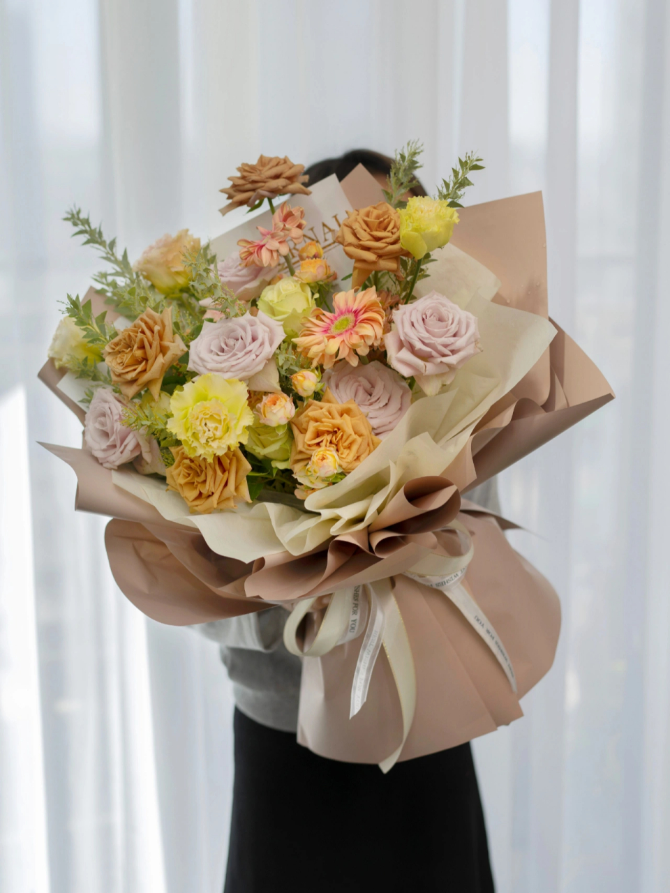 混搭花束包装分享.一束花传递一份温暖,温柔有力诉说一份情愫.
