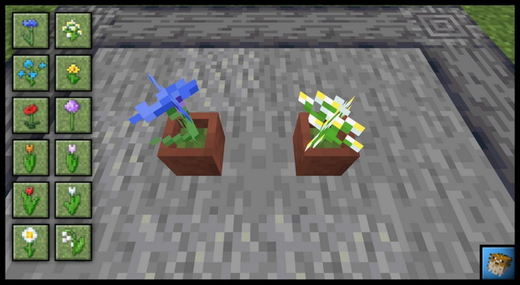制作花盆的配方这是一个在minecraft中收集各种植物的花盆