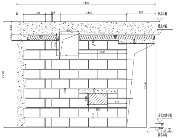二次结构砌体排版图图片