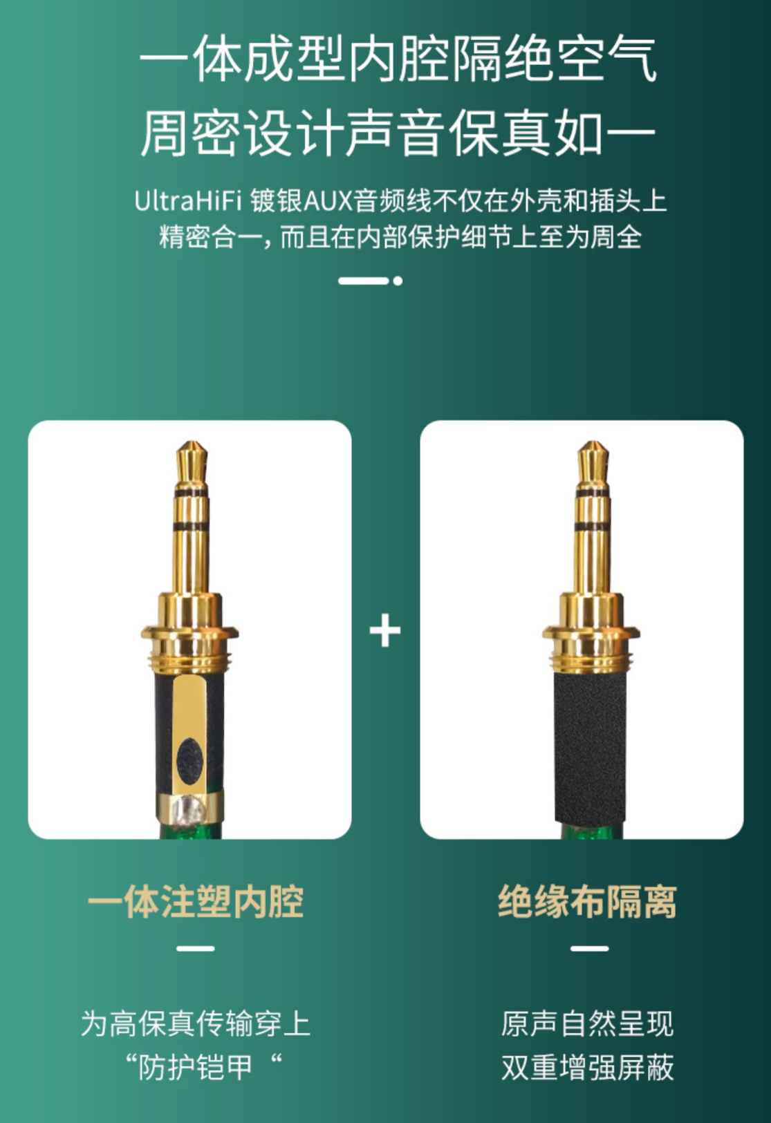 有线音频新体验:开博尔镀银3.5mm公对公音频线