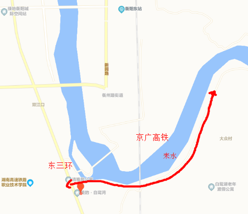 项目位置将再添一条城市道路标志着衡阳市三环以东区域