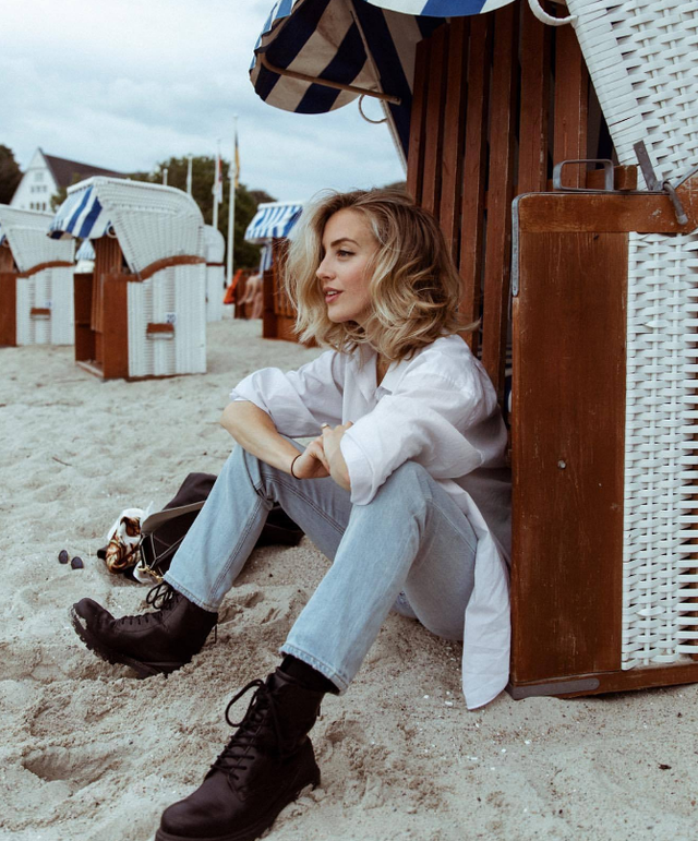 丹麦穿搭博主sarah mikaela 复古潮流日常私服