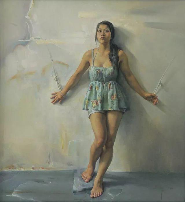 健美的躯体,美丽的容颜——美院老教授陈克平人体油画欣赏