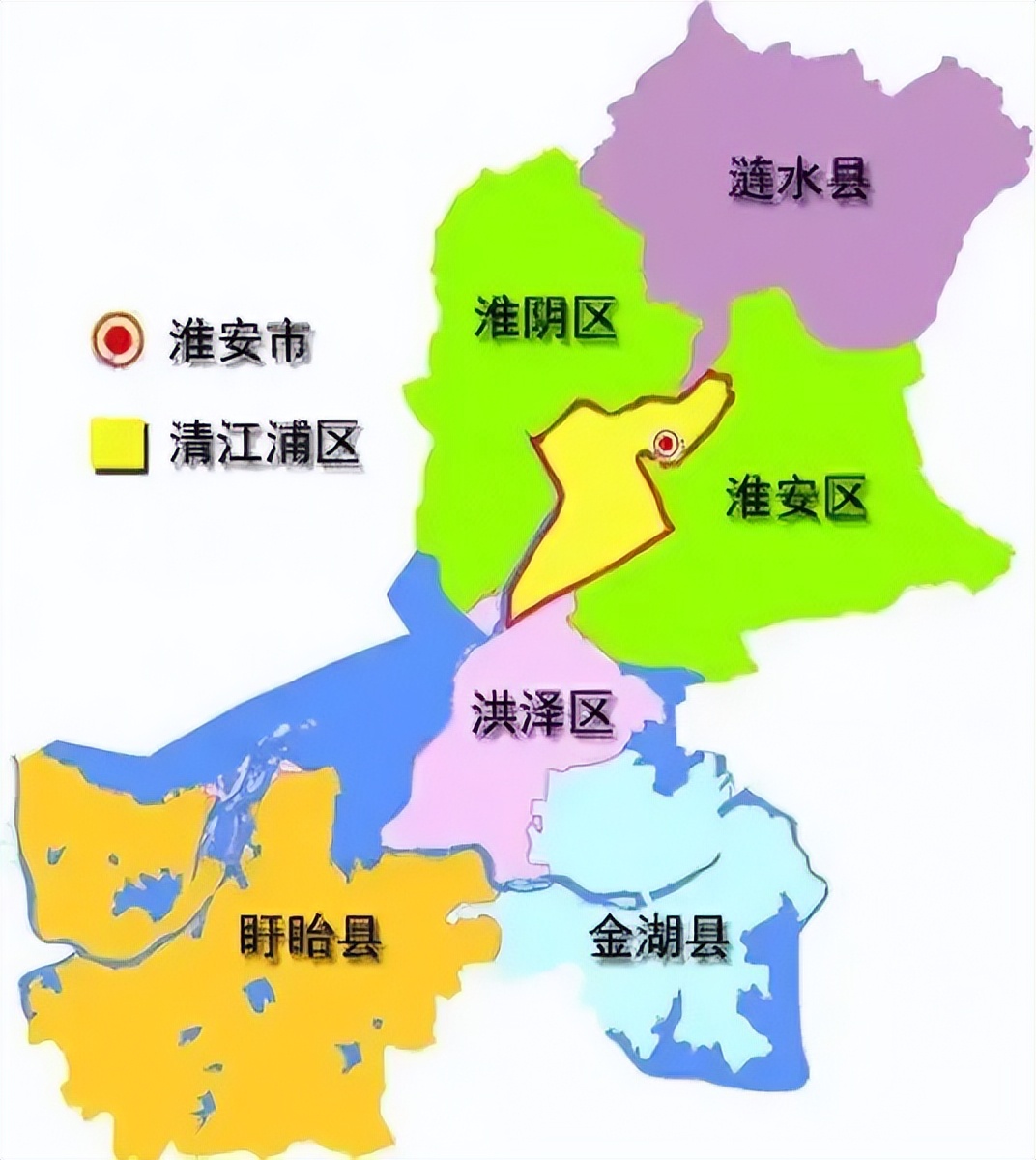 淮安区各乡镇行政地图图片