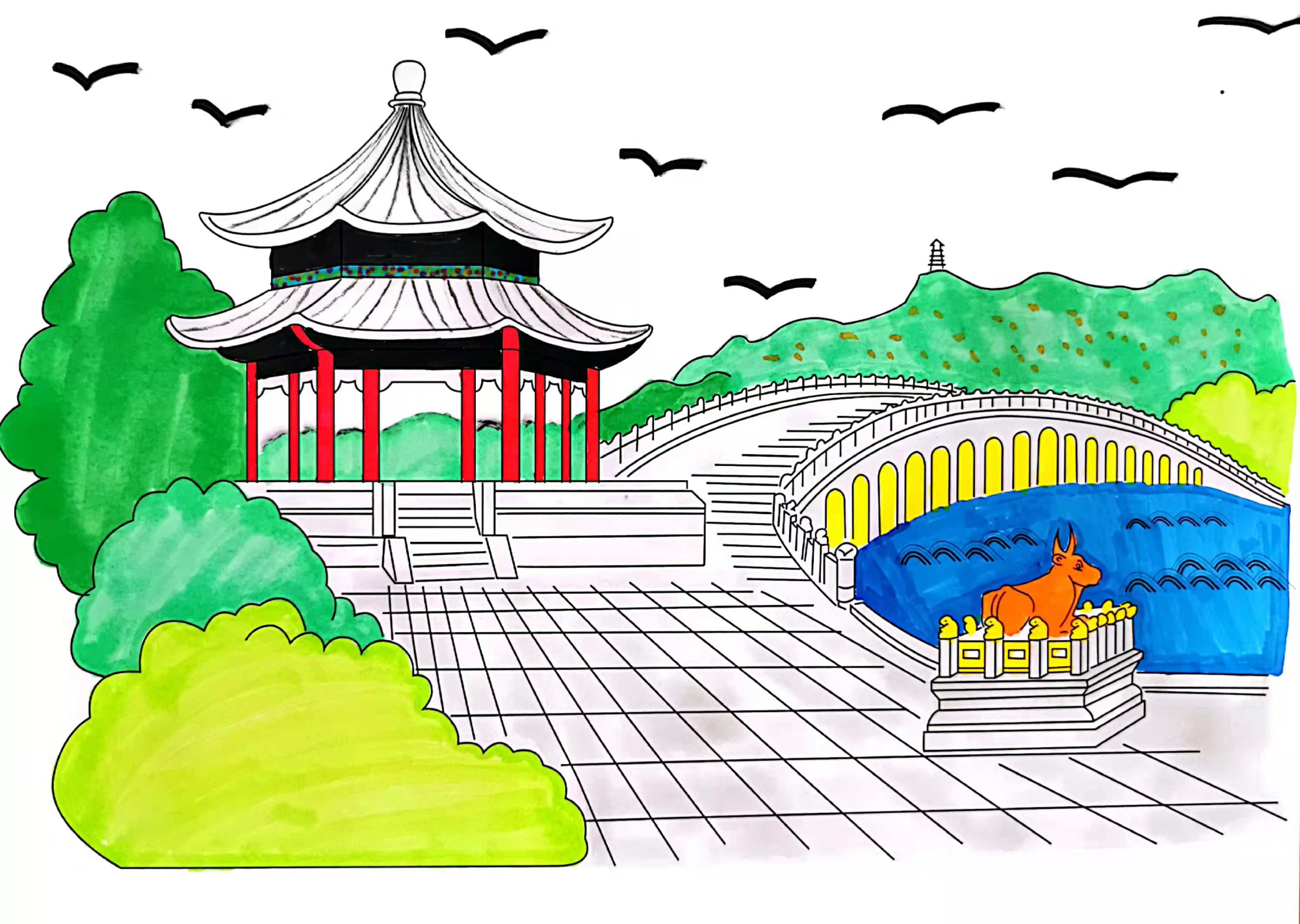 向"颐"而行|国风有形,三山五园主题书画体验活动回顾