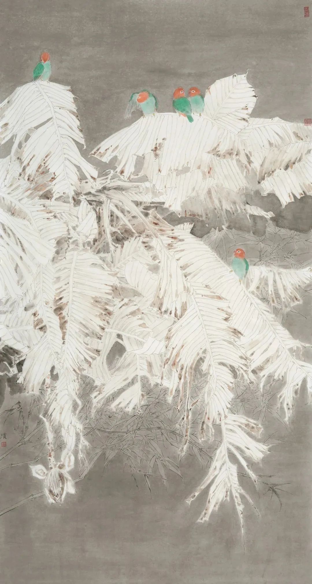 刘滨工笔花鸟画作品欣赏:恬静淡然,意境纯美