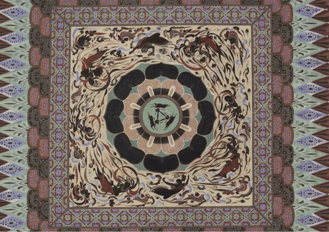 莫高窟第407号三兔藻井