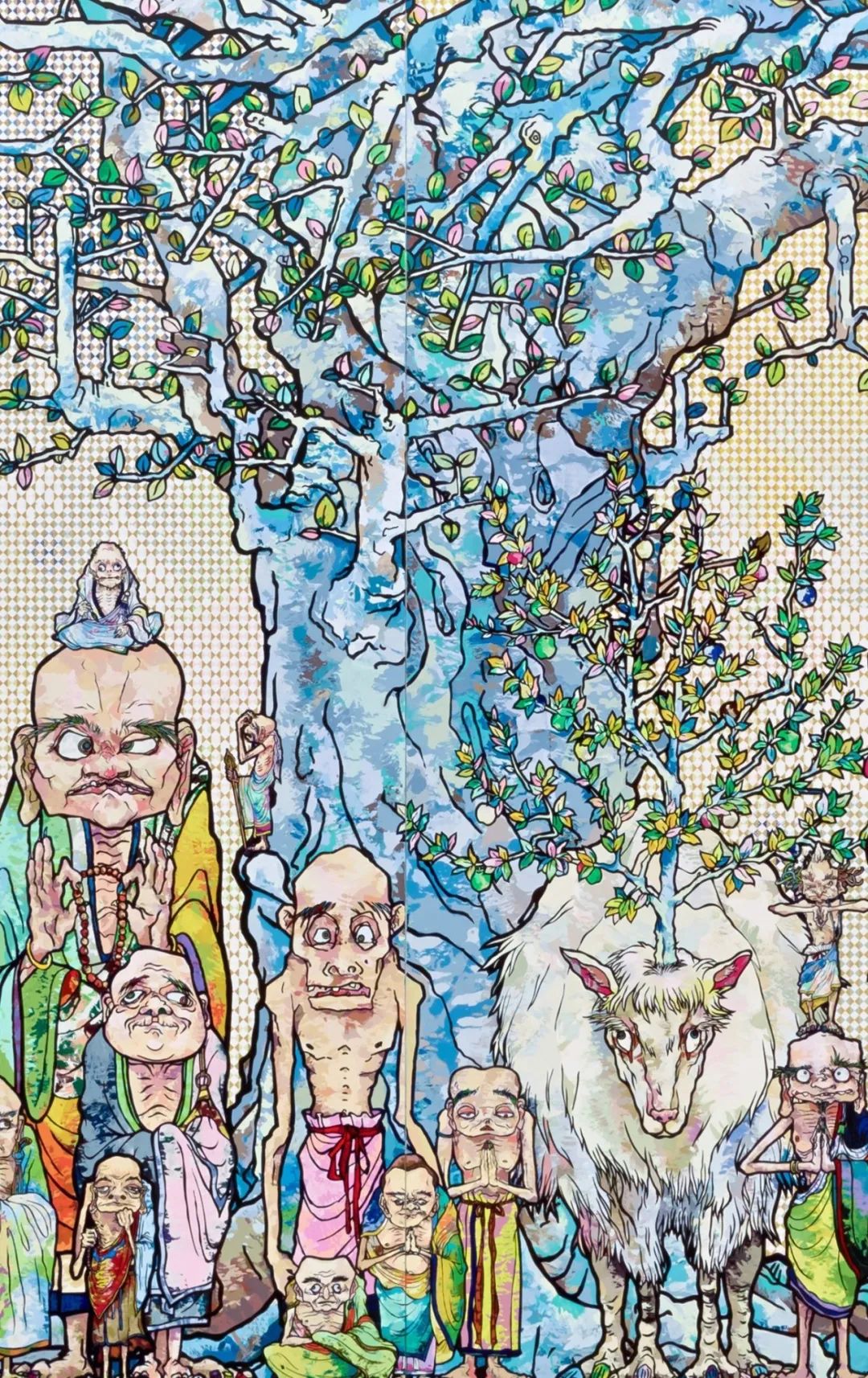 拍场上最大尺幅的村上隆作品《菩提树下六十九罗汉》亮相苏富比