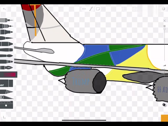 给波音747-800f上彩绘