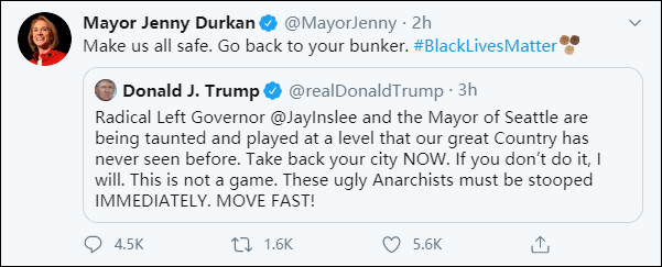 示威者成立自治区，特朗普大怒！当地市长回怼：躲回你的地堡！