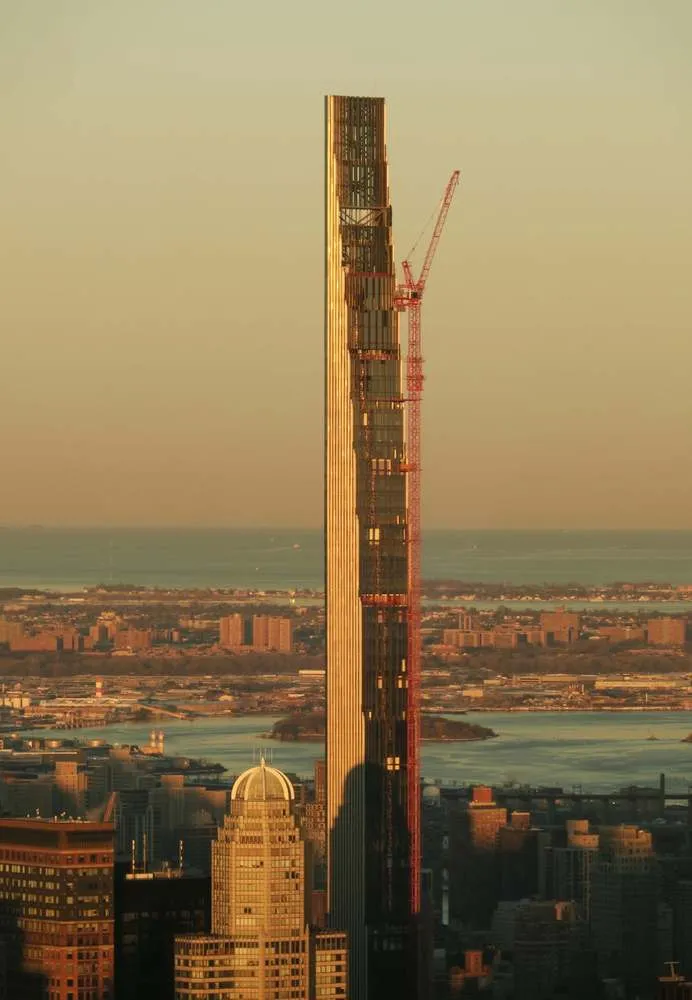 纽约第二高超细"牙签楼"即将建成,一睹最新实景照