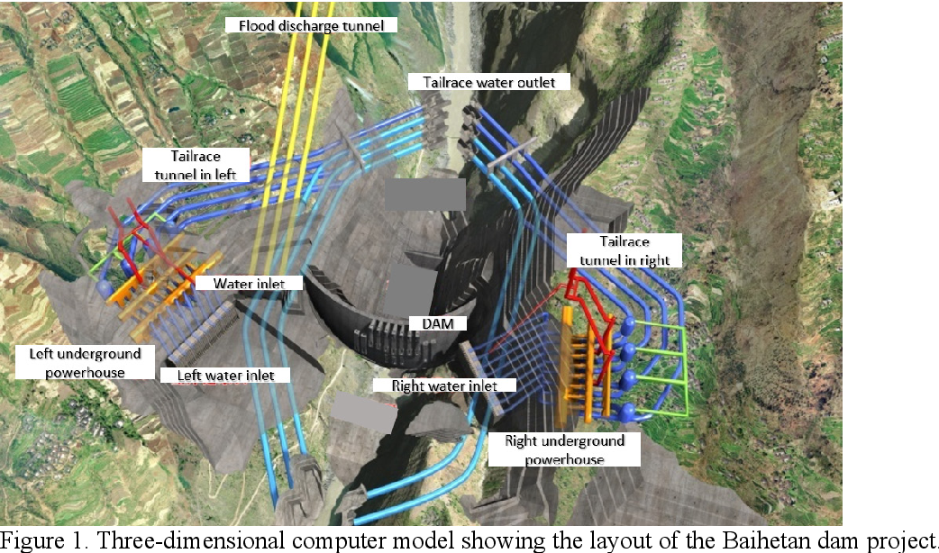 白鹤滩水电站平面图图片