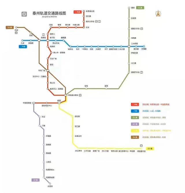 未来泰州将规划建设6条轨道交通,形成c字形轨道交通网