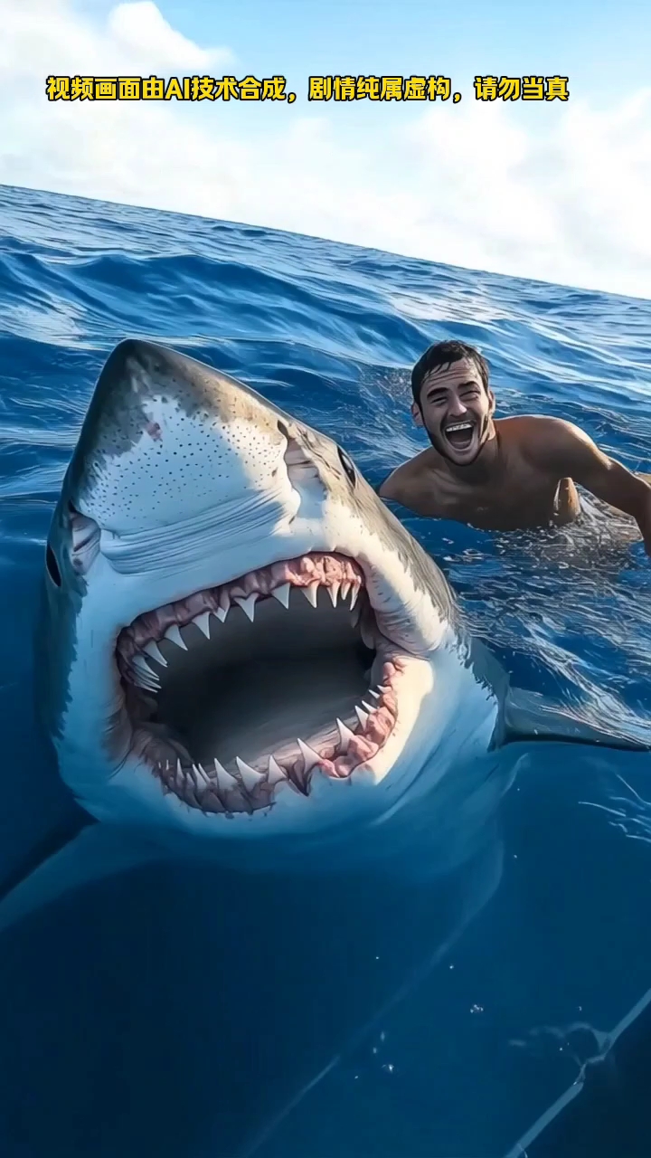 男子与鲨鱼