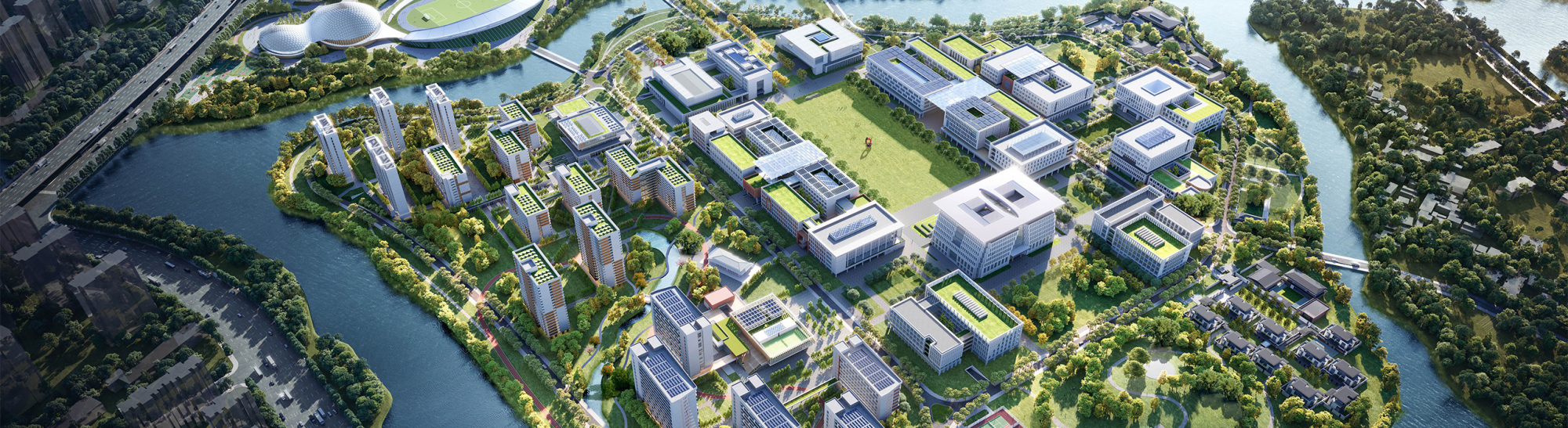 福耀科技大学规划效果图