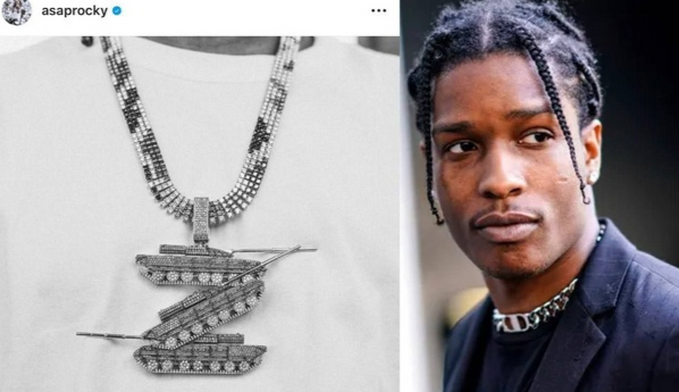 美国著名饶舌歌手 a$ap rocky 发布了一张照片,内容是一个排列为z的