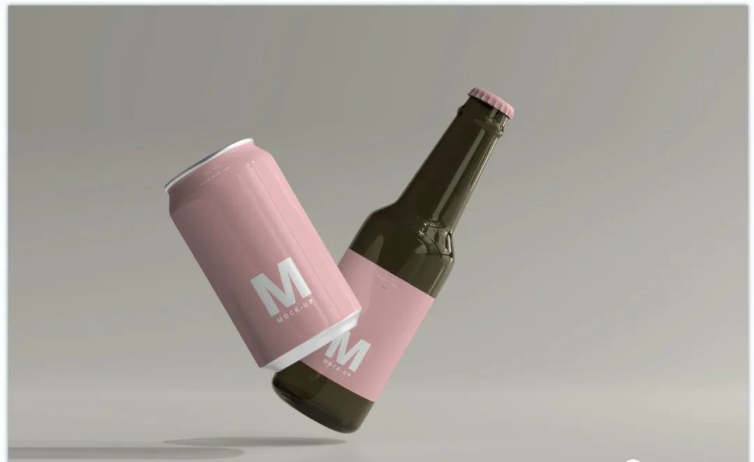 「766期」162款啤酒瓶易拉罐啤酒包装vi设计样机!