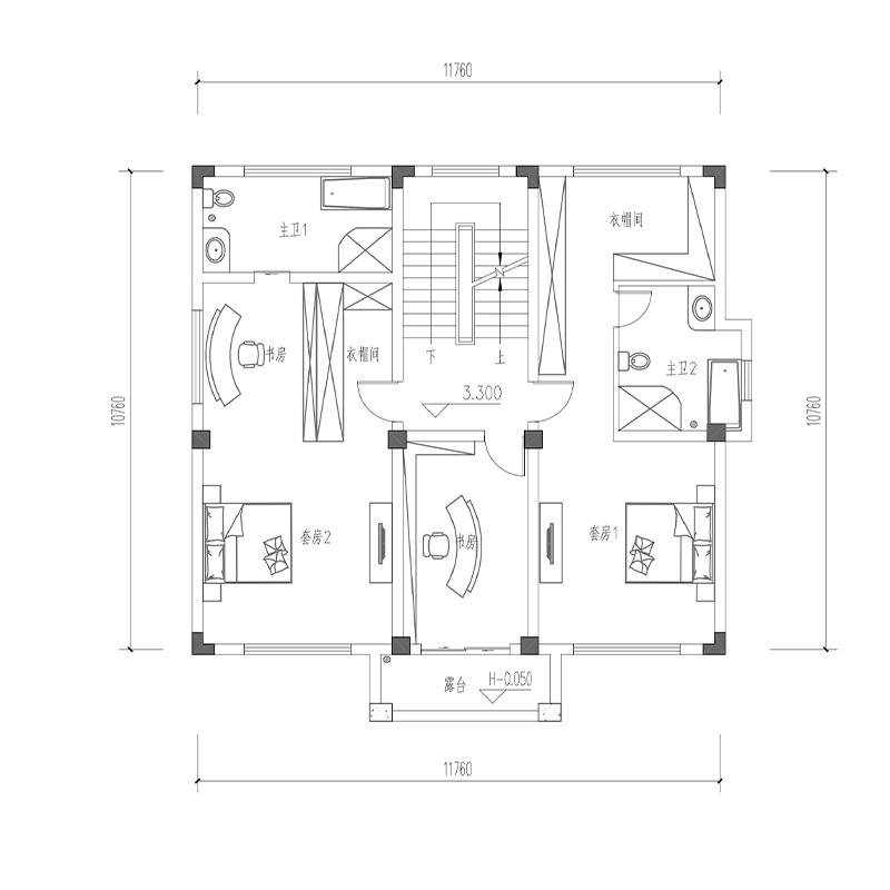 11×10米融合传统与现代:新中式农村三层自建房设计图