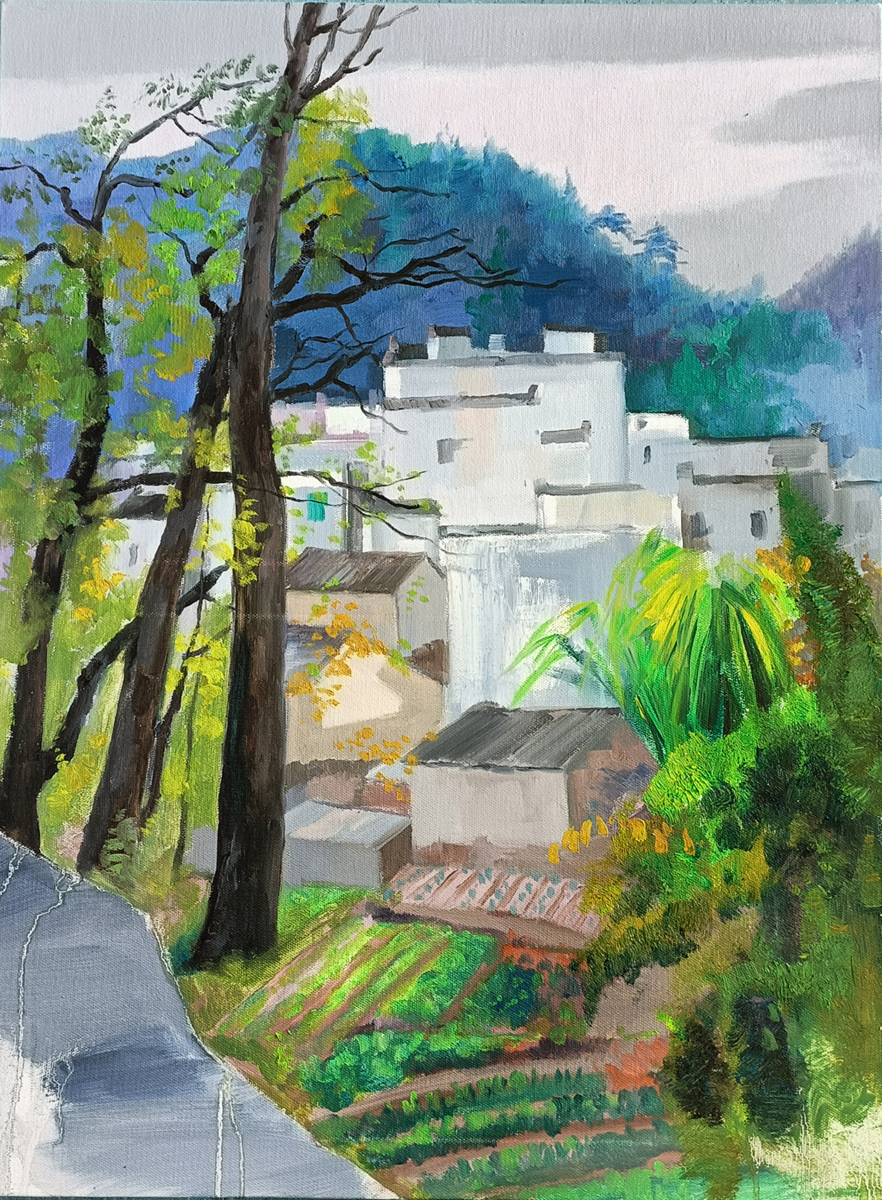 「作品欣赏」展望未来,万事皆可期待,画家卞京明作品欣赏