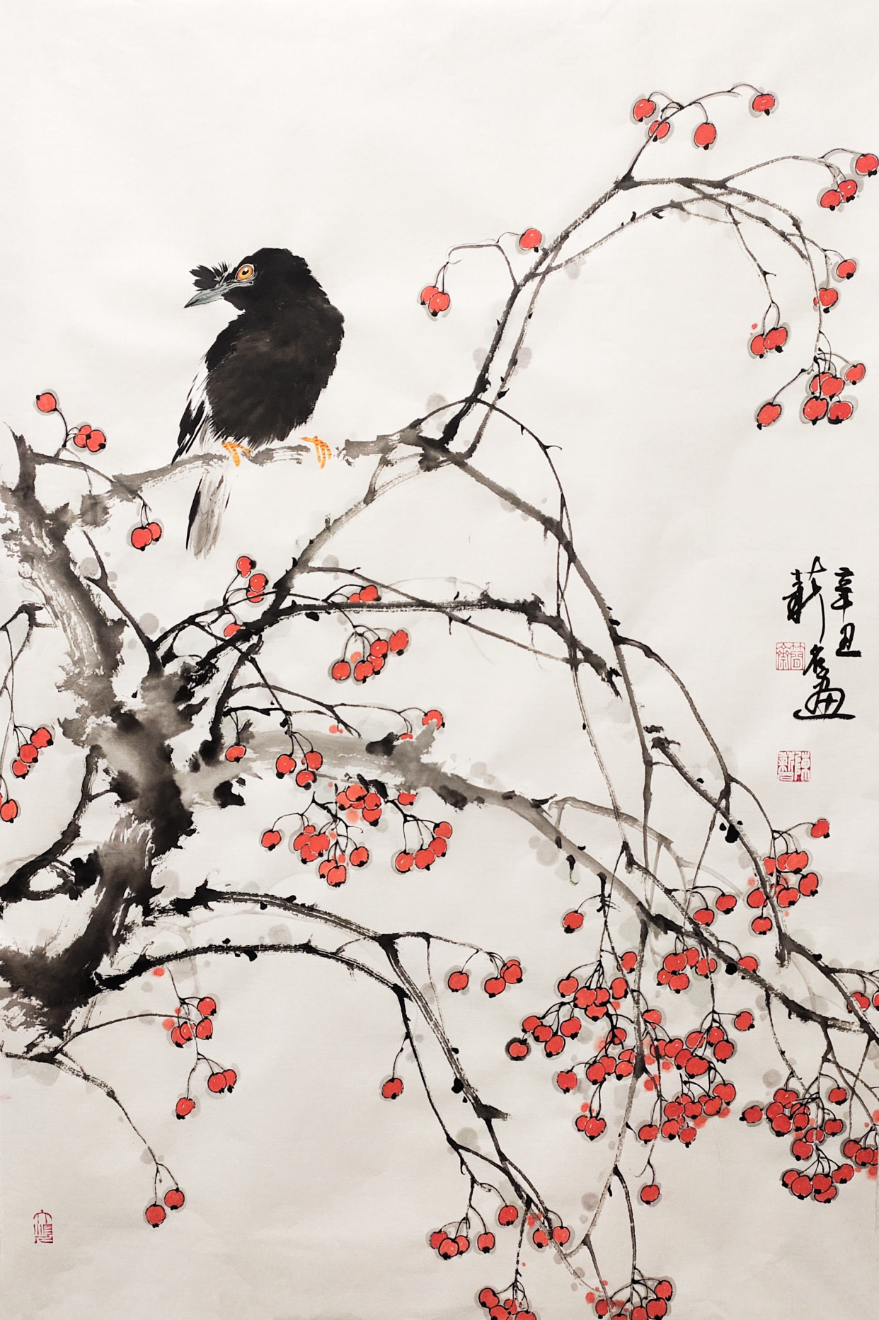 真迹展览中国美术家协会会员陈薪名花鸟画作品欣赏