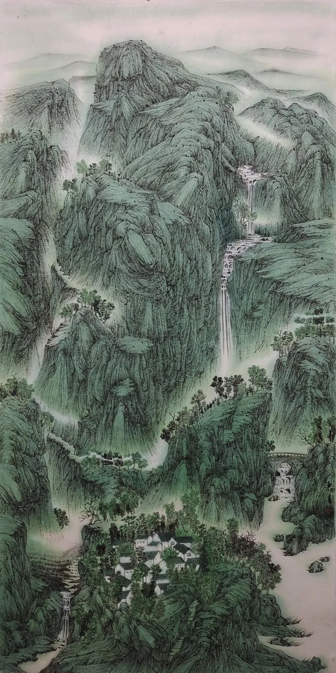 网络展厅时代芳华江西女美术家网络作品展三江山赋