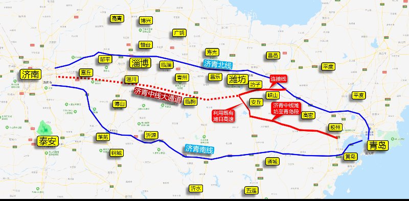 济潍高速青州段路线图图片