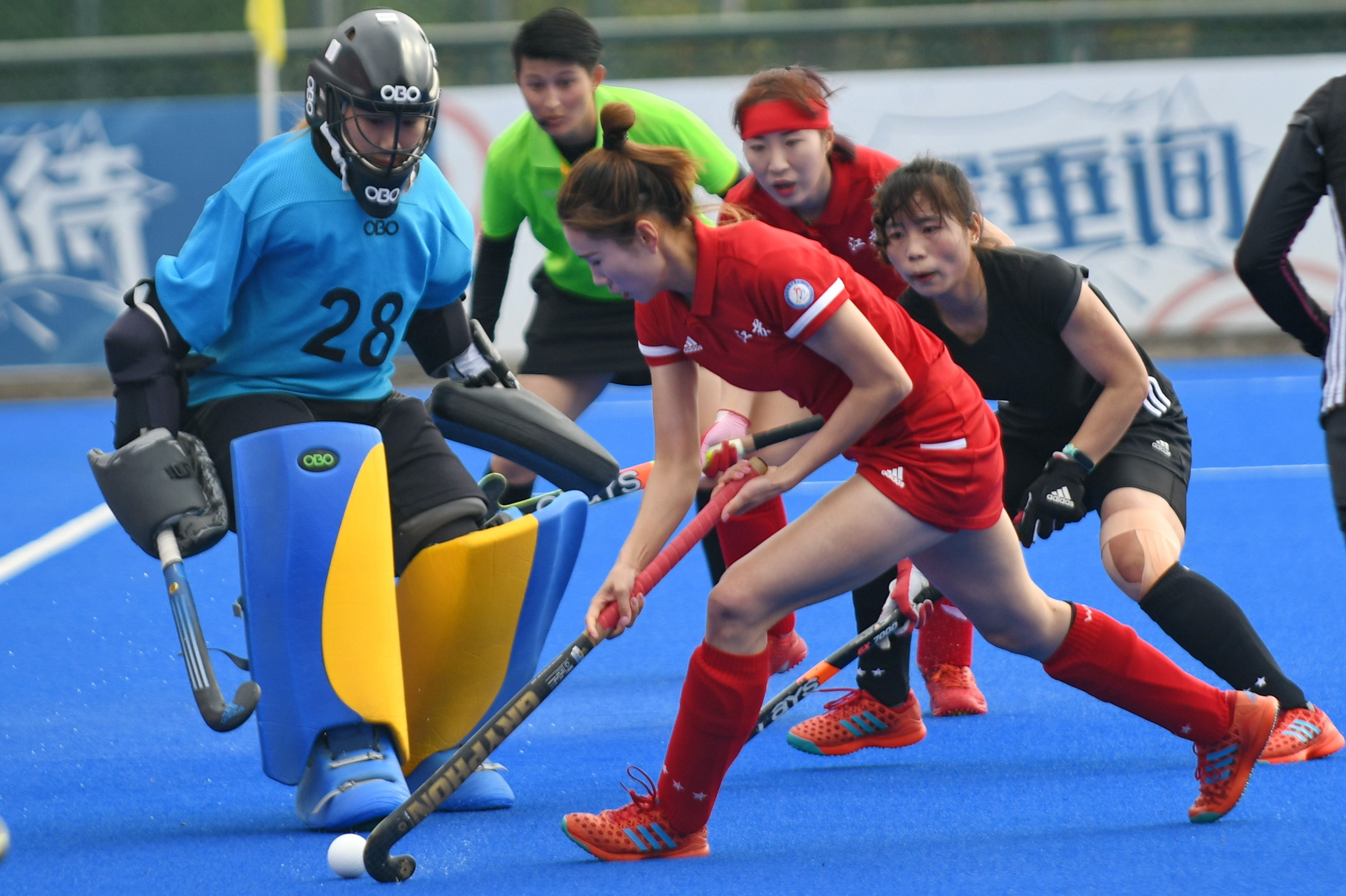 曲棍球——全国女子锦标赛:江苏队胜内蒙古队(1)