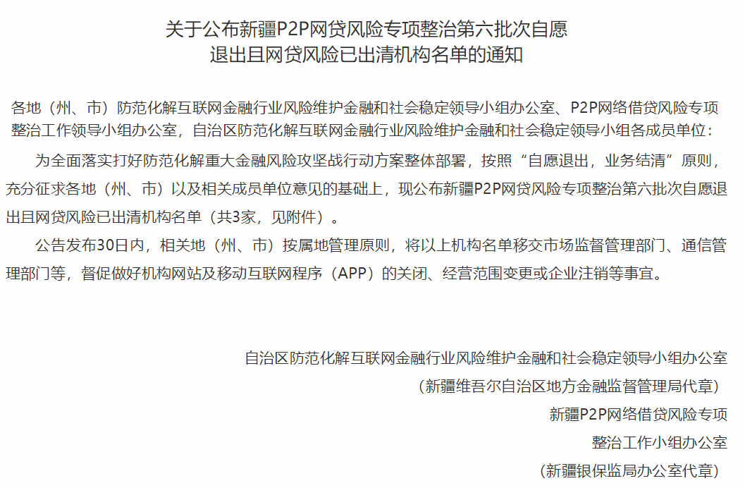 国家整治p2p清退文件(国家整治p2p清退文件有哪些)