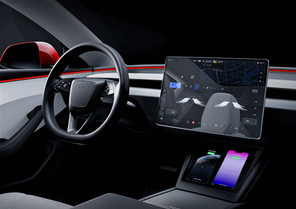 特斯拉新款model 3取消了传统的物理换挡杆,而采用了屏幕触控方式进行
