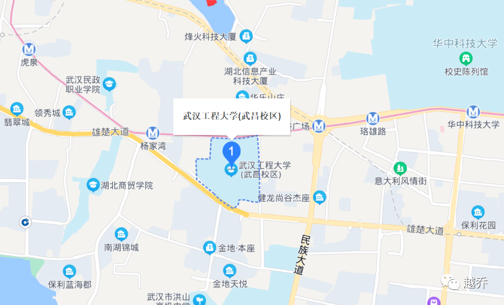 武汉市各大学分布地图图片