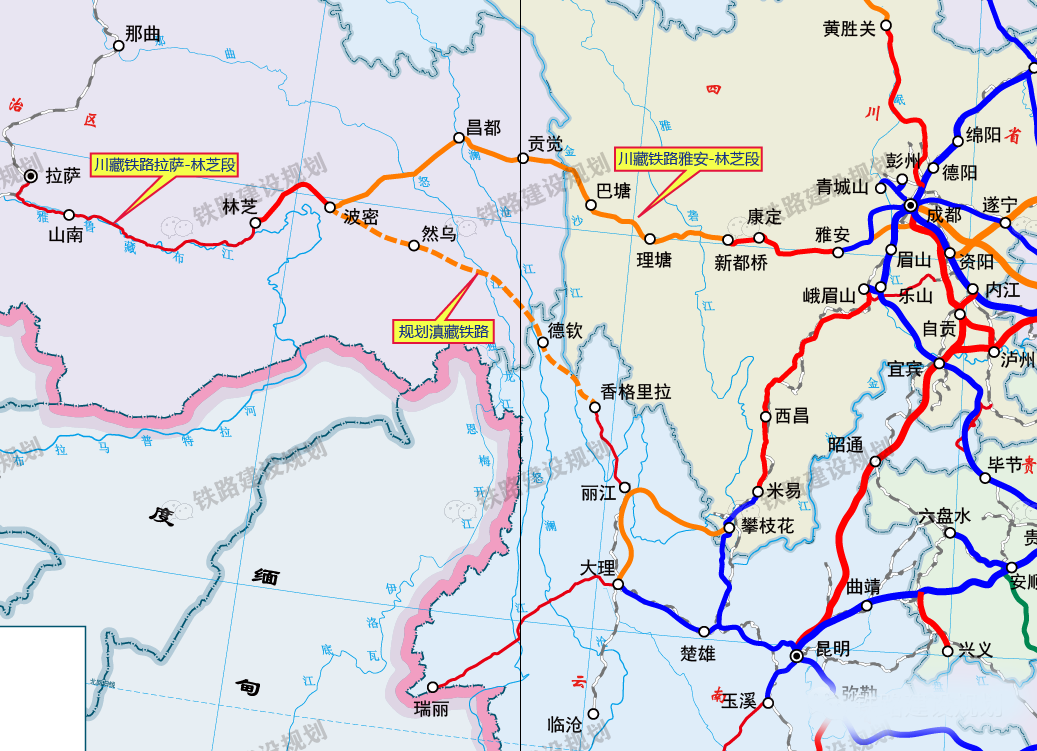 西南地区高铁线路图图片